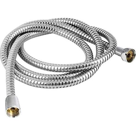 Salle de Bains en Acier Inoxydable Anti-déflagrante Flexible Chrome Douche Tube Preuve Tuyau Ressort Tube Tuyau Tirer (Color : Silver, Size : 1.5M)