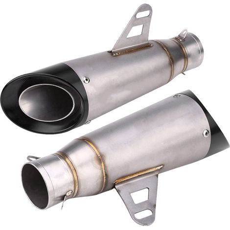 Pot d'échappement universel pour moto en acier inoxydable, silencieux et embout d'échappement couleur titane (1/5)