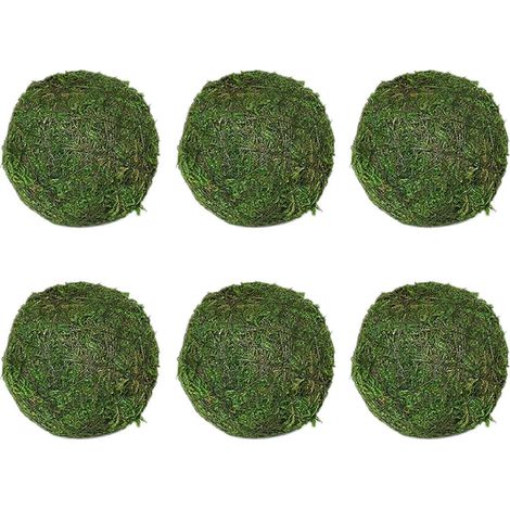 Lot de 6 boules de mousse vertes de 10 cm pour vases et bols compatibles avec sapins de Noël jardins mariages décorations de fête à la maison. (1/4)