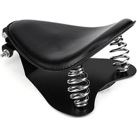 YY-184 Motorrad-Modifikationszubehör Retro-Satteltasche Schwarzes Leder Federsitzkissen (1/5)