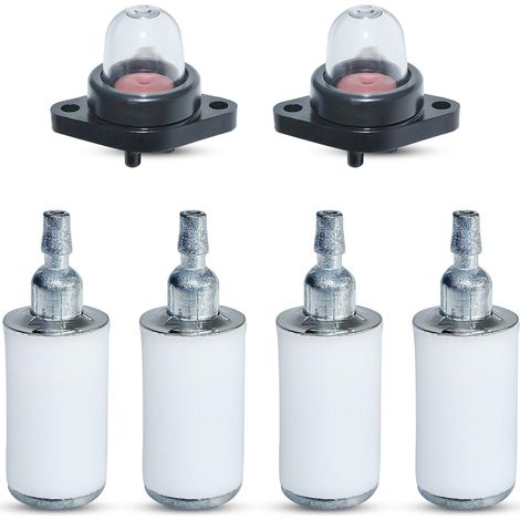 Set of 4 carburetor primer pumps for 188-513, 188-513-1, 188-518, 188-518-1 and for Poulan 530-071835, WT-119C and WT-265 with fuel filter (1/5)