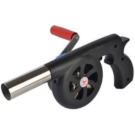 Ventilateur portable pour barbecue avec manivelle, contrôle manuel de la vitesse et pales métalliques - AquaForge (1/5)