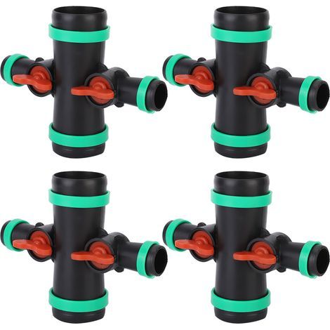 Raccord tuyau micro-aspersion 4 voies connecteur irrigation G1"/G2" arroseur (1/5)