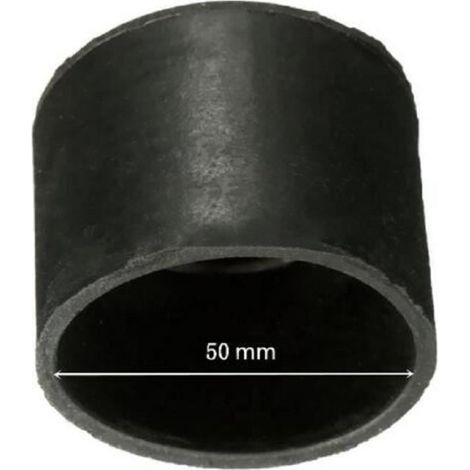 4pcs noir rond meubles chaise table jambe caoutchouc pied couvre protecteurs cap 50mm (1/4)
