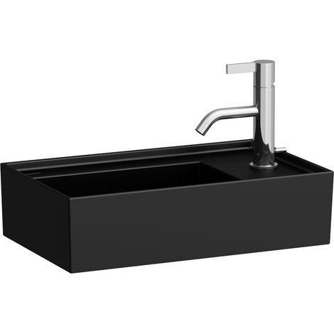 LAUFEN Kartell Lavabo con enjuague manual, repisa de grifería a