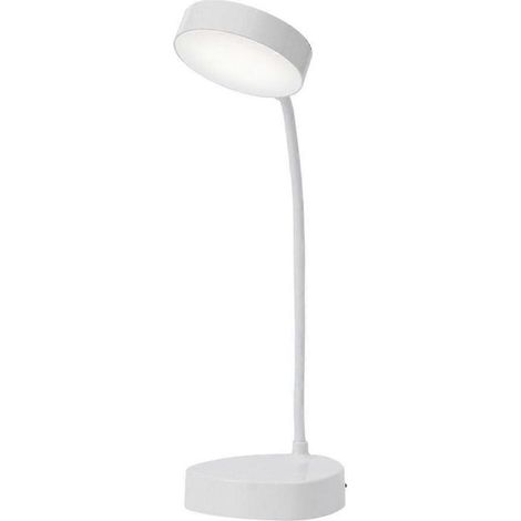 Lampe de table LED blanche avec veilleuse intégrée, lampe de bureau à col de cygne, lampe de table LED (1/2)