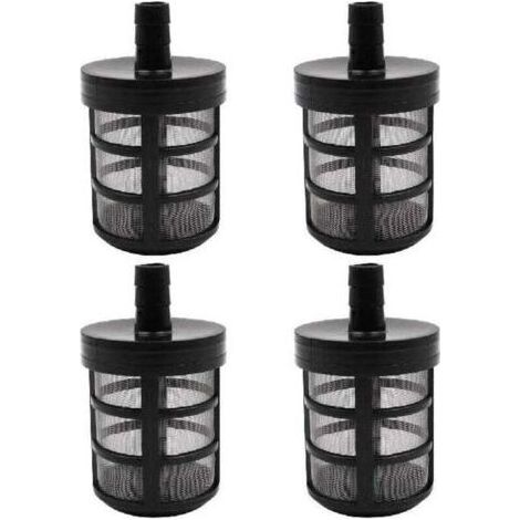 Lot de 4 filtres pour tuyau d'arrosage, filtres d'aspiration pour pompe à eau, filtres pour nettoyeur haute pression pour jardin et cour, 280 380 (1/4)