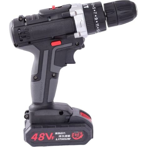 TrAdE Shop Traesio - Avvitatore A Batteria 48v Trapano Cacciaviti Per Installazione Tv Tenda Lampadine - (1/5)