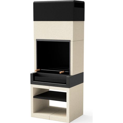 Kitaway Einbaugrill 84x63x223 cm mit Grillrost 68,5x41,5 cm Strukturierter Betongrill für den Garten (1/5)