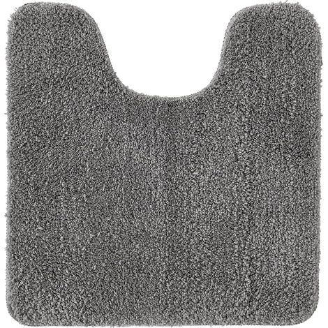 Tapis de Toilette Antidérapant Tapis Gris 45x45cm (1/5)