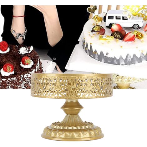 Ornement de table pour les desserts de mariage (petit format), présentoir à gâteaux de style européen, accessoires de mariage, assiette à gâteau en dentelle, présentoir à desserts en fer. (1/5)