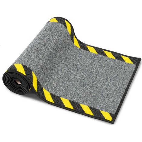 Tapis couvre-câbles avec bordure de signalisation, Noir-jaune 60 x 600 cm (1/5)