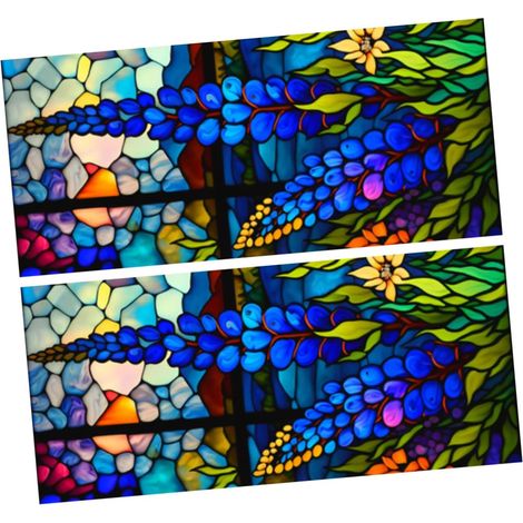 Adhsif pour Fentre Effet Vitrail Vintage 45x100 Cm PVC (1/5)