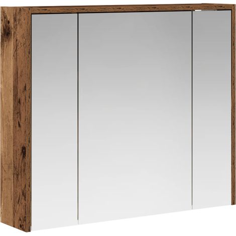 Maison Exclusive - Mobiletto per specchio da bagno Legno vecchio