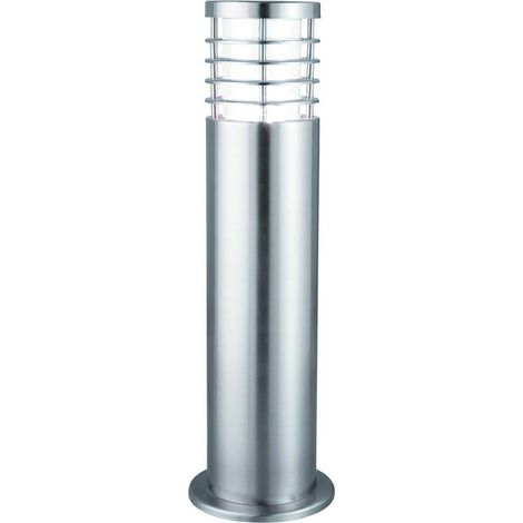 Searchlight Louvre - Paletto luminoso da esterno 1 luce Argento satinato IP44, attacco E27