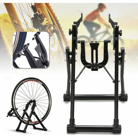 Support de roue de vélo – Centreur pliable en aluminium et acier au manganèse – Pour pneus de 16 à 29 pouces – Installation facile (1/5)