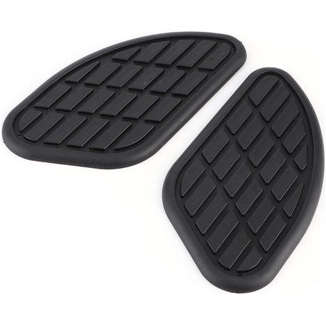 Par de pegatinas universales vintage para las rodillas, para el depósito de combustible de la motocicleta, color negro. (1/5)