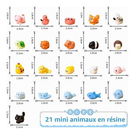 Mini Resin Animal Figurines, Mini Animals, Animals Series, Miniature Figurines, Aquarium Landscape, Decoration (1/4)