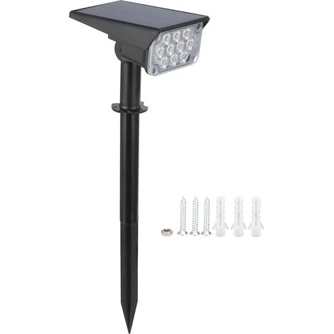 Lumière solaire murale 3W LED détection lumière extérieure jardin paysage cour imperméable piquet lampe 10LED RVB