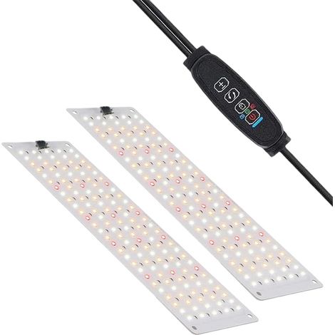 1 lampe horticole LED à spectre complet, 270 LED, minuterie 24 h, 10 niveaux de luminosité, pour intérieur et serre (1/5)