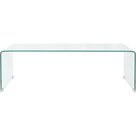 Maison Exclusive - Tavolino da Salotto in Vetro Temperato 98x45x30 cm Trasparente (1/5)