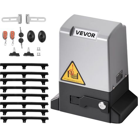 Motorisation de Portail Coulissant, 550 W, Ouvre-portail Automatique Électrique pour Portes 25 m 1500 kg, Moteur de Porte Coulissante Crémaillère Nylon, Système d'Ouverture de Portails d'Allée (1/5)