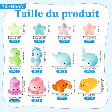 Mini Ocean Figurines Miniature Marine Animals Figurines for Aquarium Fish Tank Landscape Miniature DIY (1/3)