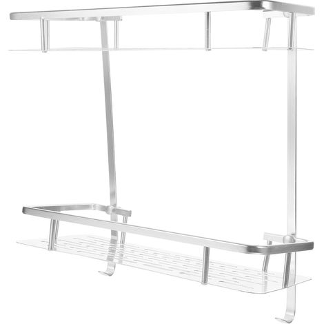 Badezimmer Wandregal mattes Aluminium rechteckiger