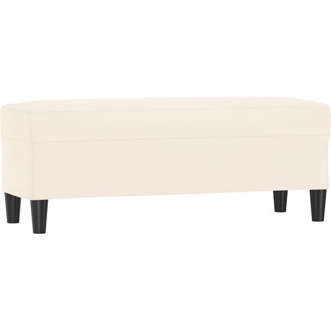 Vidaxl – Banc crème en velours 100x35x41 cm – Siège d'appoint élégant – Mousse confortable – Pour espaces de vie modernes (1/5)