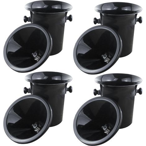 black plastic wine spittoons - Standard size with black funnel - Champagne bucket - YX-AquaForge