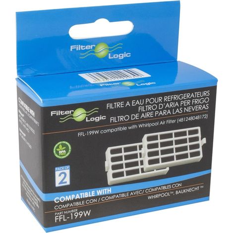 Filtro de aire para refrigerador Whirlpool ABF001 / 488000629721 de Filter Logic (2 uds.) (1/3)