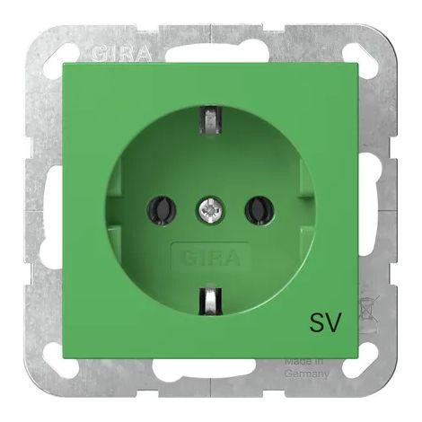 Gira Prise SCHUKO SV System 55 Vert [4188107], 4188 107