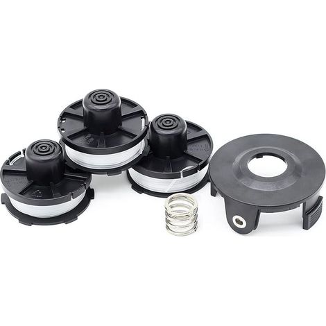 Lot de 3 bobines de fil pour tondeuse Makita 196146-9 (longueur : 8 m, Ø 1,60 mm avec couvercle de bobine) (1/5)