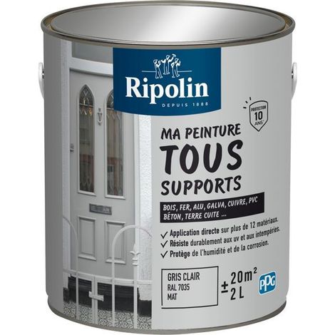 Mehrzweckfarbe - Hellgrau - RAL 7035 - Matt - Ripolin - 2L