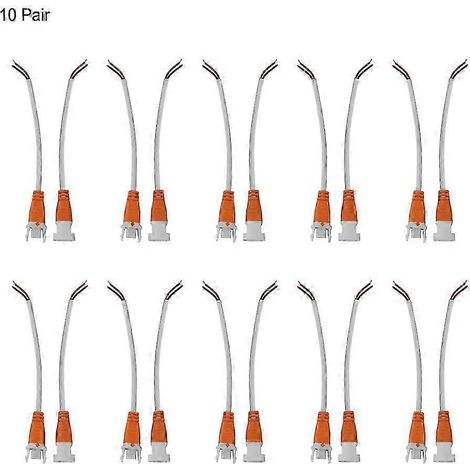 Câble adaptateur DC 2 broches mâle femelle 10 paires, connecteur électrique pour bande LED, fil de connexion 12V, kit de raccordement pour ruban lumineux (1/3)