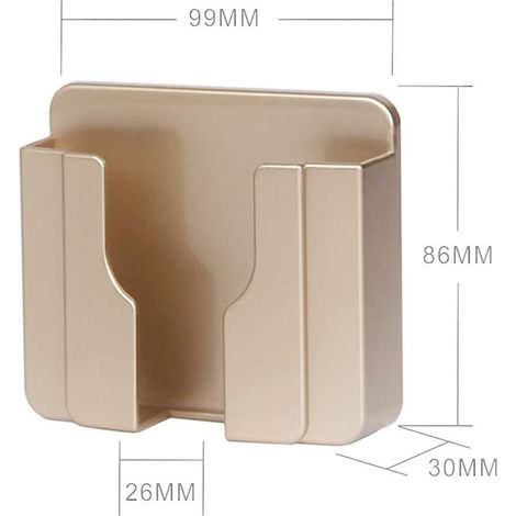 Support mural adhésif pratique pour téléphone portable, télécommande et organiseur (1/5)