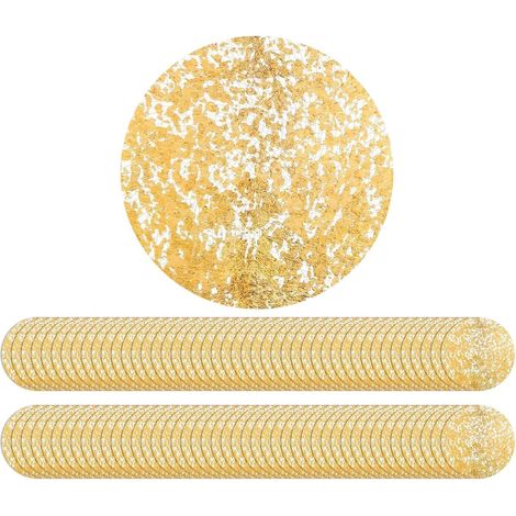 Tapis de salle à manger de fête, nappe en feuille d'or, tapis de vaisselle rond saisonnier, décoration de cuisine, accessoires de table élégants, salle à manger de vacances, bureau, décorations de (1/5)