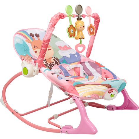 Transat pour Bébés 806043cm avec Vibration et Sons Rose (1/5)