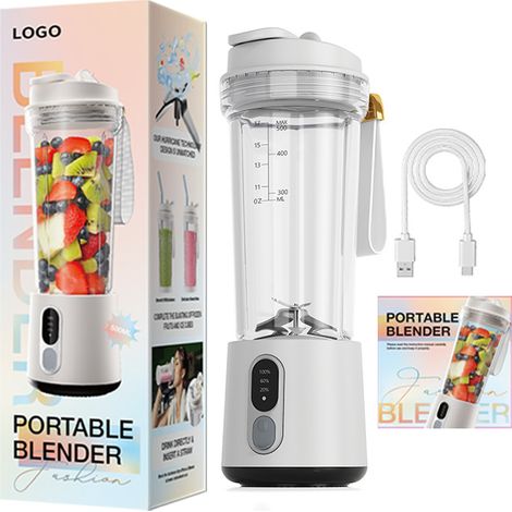 Gobelet Blender Multifonction 600ML Version Améliorée, Broyeur à Glace Puissant pour Jus Frais, Smoothies et Boissons Maison (1/5)