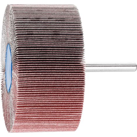 PFERD TOOLS Korund Fächerschleifer F Ø 80x40mm Schaft-Ø 6 mm A150 für Feinschliff und Finish 10 Stk (1/4)