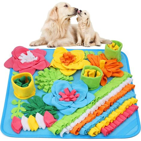 Tappetino per annusare il cane, Tappetino per annusare l'alimentazione lenta 50 50 cm, Tappetino per annusare l'addestramento degli animali pieghevole lavabile in lavatrice per coniglio, gatto, cane (1/5)