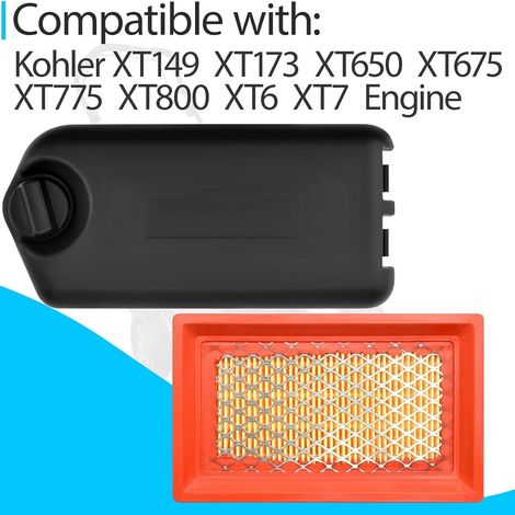 Compatible with Kohler XT149 XT173 XT650 XT675 XT775 XT800 XT6 air filter housings (1/4)