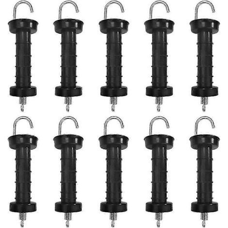 10 poignées de porte pour clôtures électriques. à ressort isolé. accessoires de remplacement pour clôtures