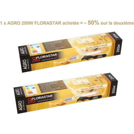 Pack lampes AGRO 250W FLORASTAR - 50% sur la 2ème