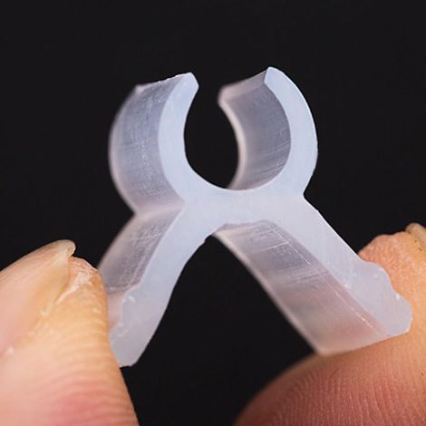 Lot de 100 clips de greffage en plastique transparent pour plantes de légumes, aide à la greffe de tomate, concombre et support de vigne, convient pour plusieurs étapes de croissance (5 mm) (1/4)