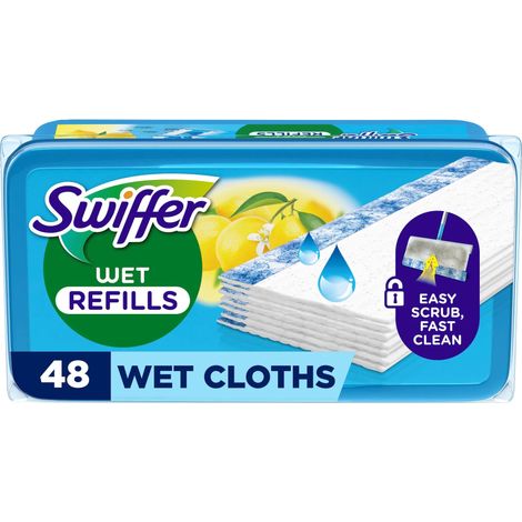 Swiffer Wet Wischtücher Nachfüllpack, 48er Citrus Fresh Wischtücher mit Duft