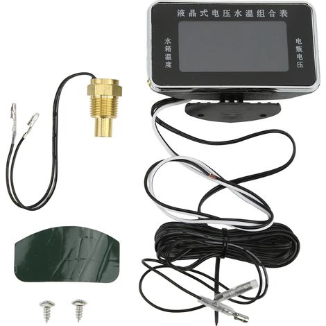 Jauge de température d'eau 2 en 1 Voltmètre Numérique LCD 9-36V Universel pour Voiture Camping-car Bateau Yacht (1/5)