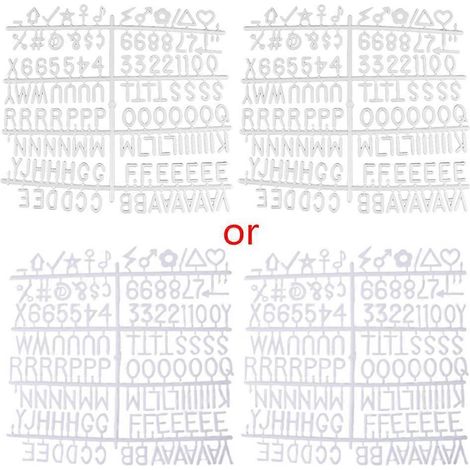 126x Zahlen, Sonderzeichen, Wörter, Buchstaben für Anzeigetafeln und Buchstabentafeln