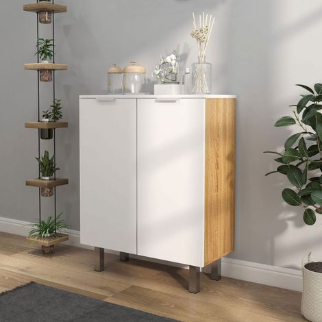 Modernes Schuhregal für 15–20 Paar Schuhe, 5 Ablagen und Soft-Close-Mechanismus, Hochglanzweiß