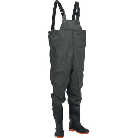 Vadeador de pecho con botas verde oscuro talla 39
